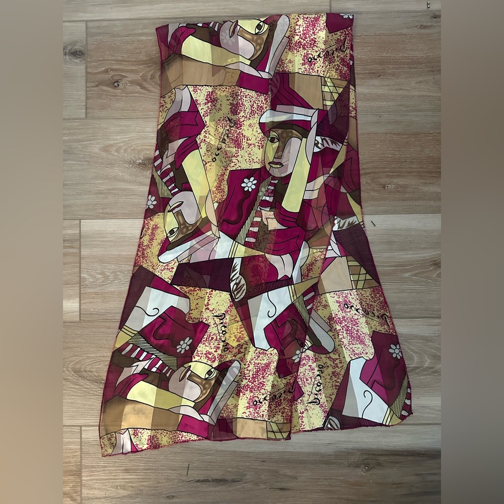 Picasso Vtg.90s Rectangular Scarf - image 1